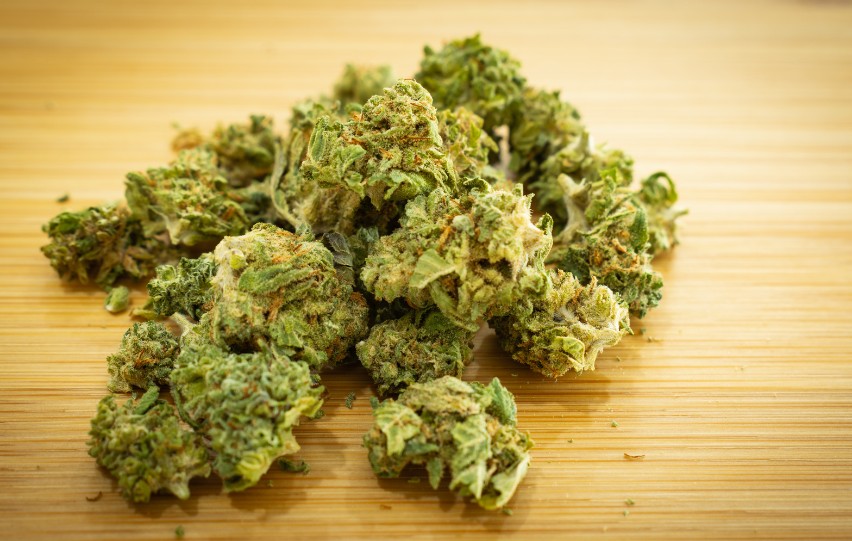 Cannabis Strain on Table
